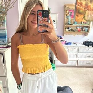 Yellow tube top
